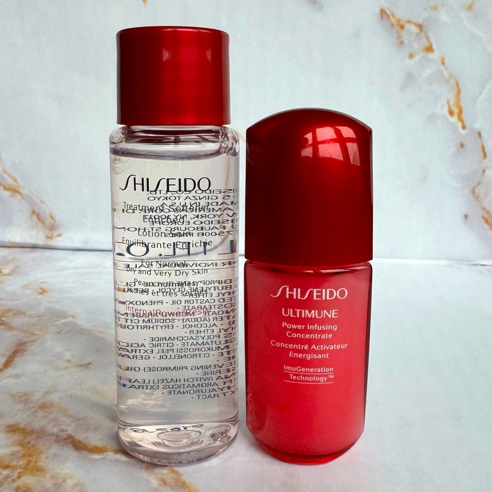Shiseido Skin Care Bundle Ultimune Power Infusing Concentrate Treatment Softener